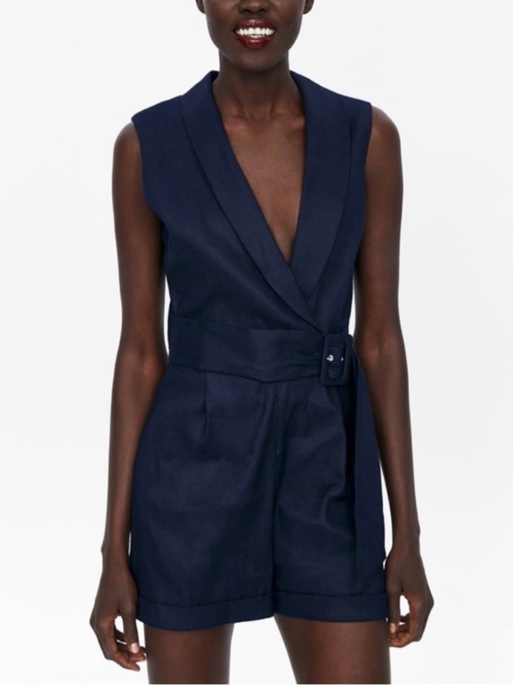 Zara Linen Blend Romper